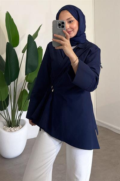 Bağlamalı Tunik - Lacivert