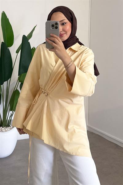 Bağlamalı Tunik - Sarı