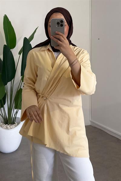 Bağlamalı Tunik - Sarı