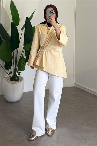 Bağlamalı Tunik - Sarı