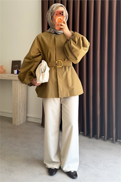 Balon Kol Ceket - Olive