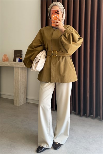 Balon Kol Ceket - Olive