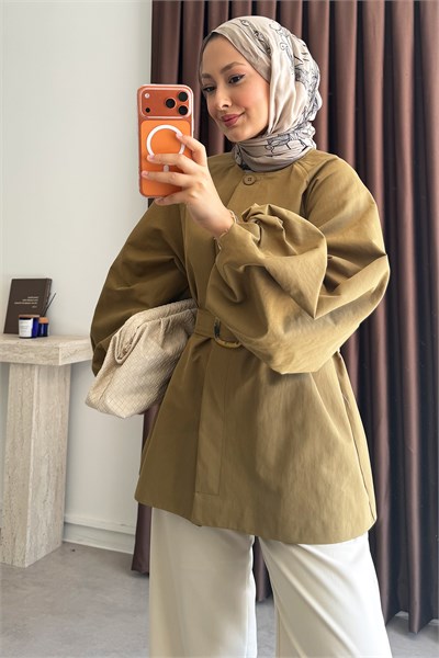 Balon Kol Ceket - Olive