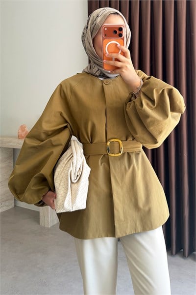 Balon Kol Ceket - Olive