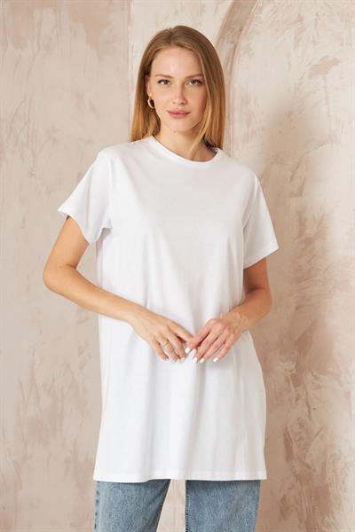 Basıc Kısa Kol T-shirt 4-6688 - BEYAZ
