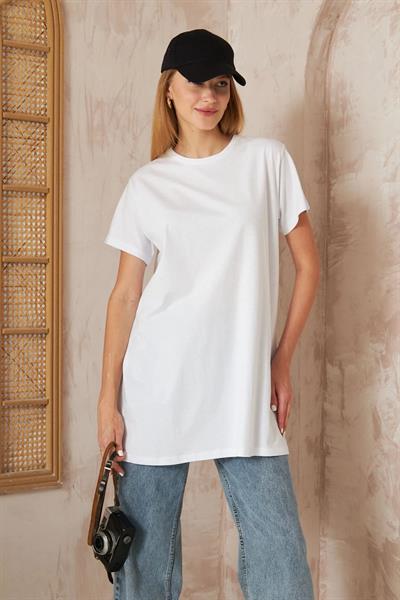 Basıc Kısa Kol T-shirt 4-6688 - BEYAZ