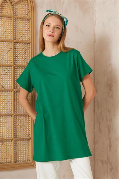 Basıc Kısa Kol T-shirt 4-6688 - YEŞİL