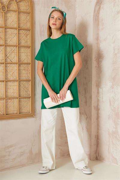 Basıc Kısa Kol T-shirt 4-6688 - YEŞİL