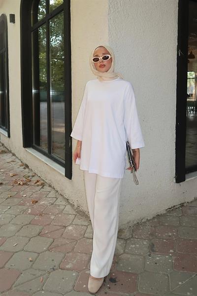 Basıc  T-shirt 4-6694- BEYAZ