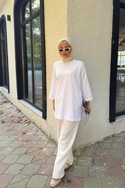 Basıc  T-shirt 4-6694- BEYAZ