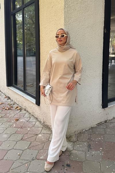 Basıc  T-shirt 4-6694- VİZON