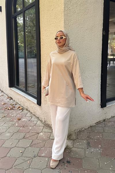 Basıc  T-shirt 4-6694- VİZON