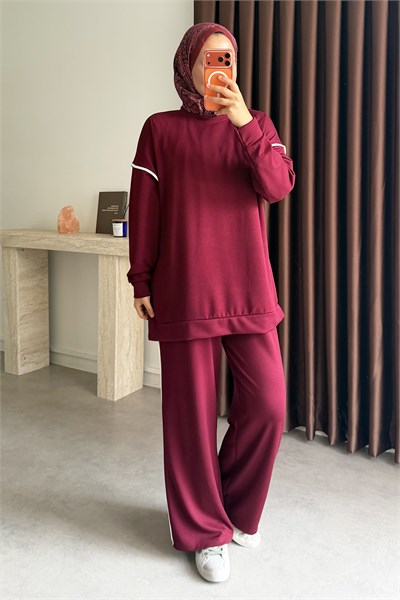 Biyeli Oyşh Takım - Bordo