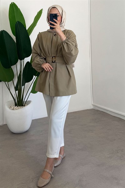 Bomber Trençkot - Haki Yeşil