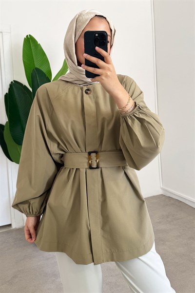 Bomber Trençkot - Haki Yeşil