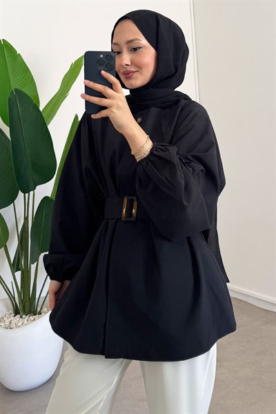 Bomber Trençkot - Siyah