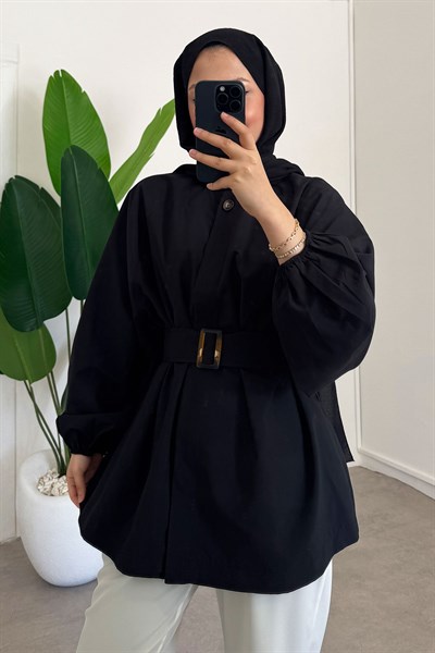 Bomber Trençkot - Siyah