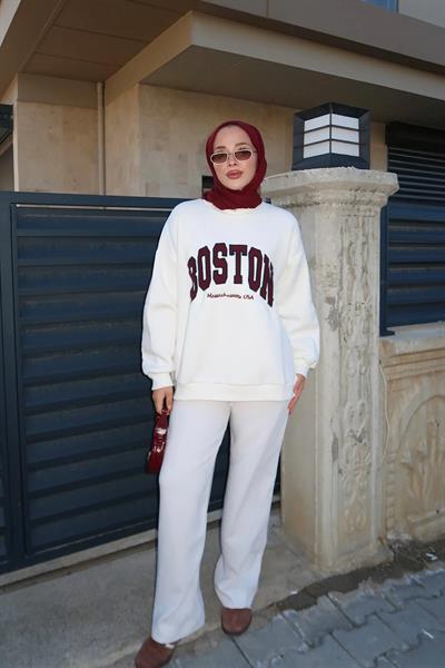 Boston Sweathırt 4-6820 - EKRU