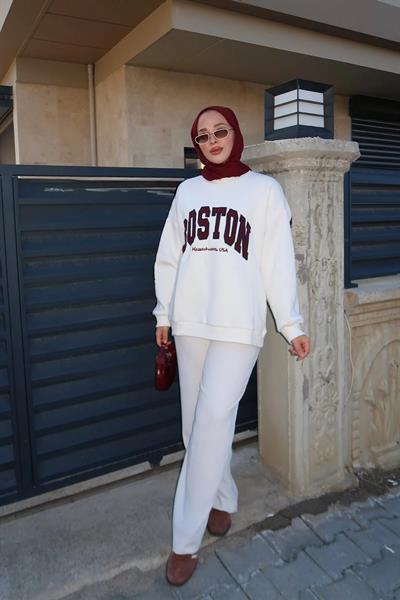 Boston Sweathırt 4-6820 - EKRU