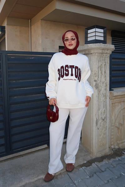 Boston Sweathırt 4-6820 - EKRU