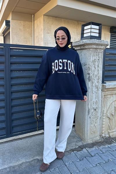 Boston Sweathırt 4-6820 - LACİVERT