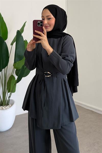 Broşlu Modal Takım - Antrast