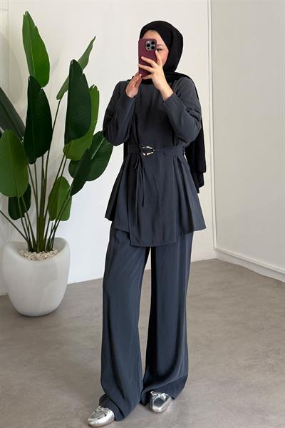 Broşlu Modal Takım - Antrast