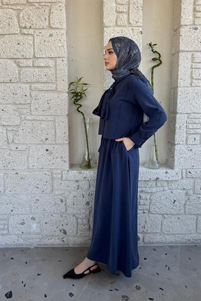 BROŞLU TAKIM 9-15811 - LACİVERT