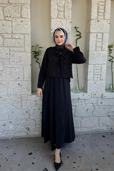 BROŞLU TAKIM 9-15811 - SİYAH