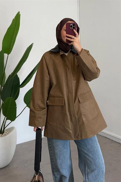 CEPLİ ASTARLI CEKET 31-2292  - CAMEL