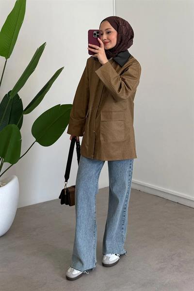 CEPLİ ASTARLI CEKET 31-2292  - CAMEL