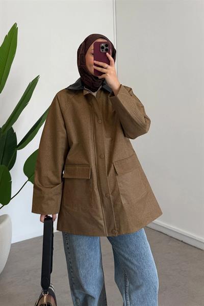 CEPLİ ASTARLI CEKET 31-2292  - CAMEL