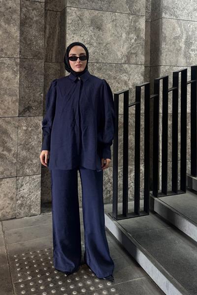 CEPLİ GÖMLEK TAKIM  9-51814 - LACİVERT