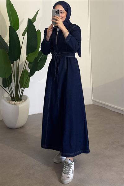 Cepli Kot Elbise - Koyu Kot