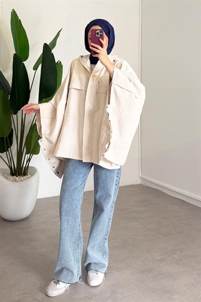 Çıtçıtlı Panço - Bej