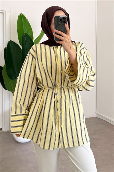 Çizgili Gömlek - Sarı