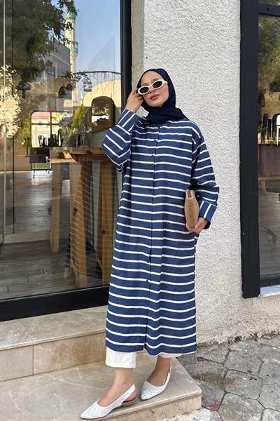 ÇİZGİLİ POPLİN GÖMLEK 9-51518 -LACİ