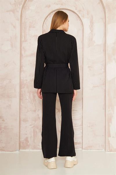 Çizgili Takım 4-6628 - SİYAH