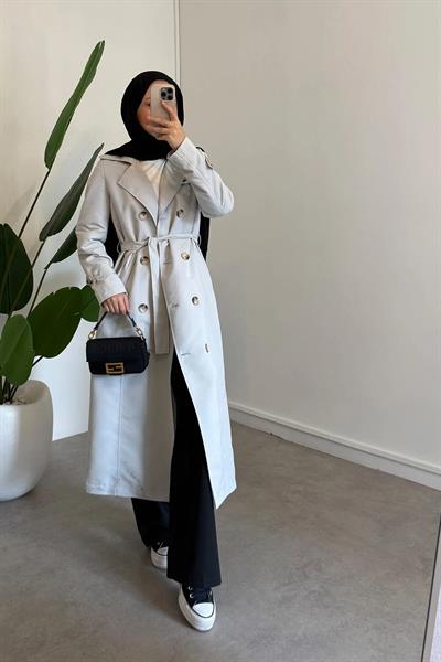 Classıc Trençkot 4-2424 - GRİ