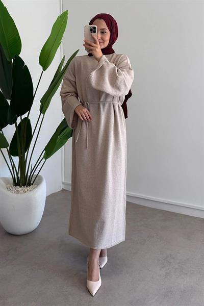 CRAS TRİKO ELBİSE 67-1903 - BEJ