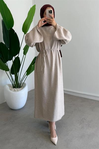 CRAS TRİKO ELBİSE 67-1903 - BEJ