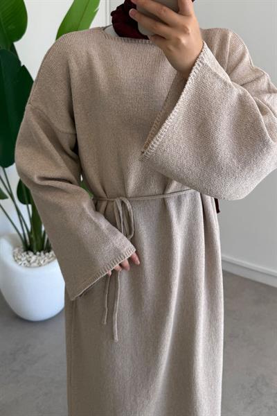 CRAS TRİKO ELBİSE 67-1903 - BEJ