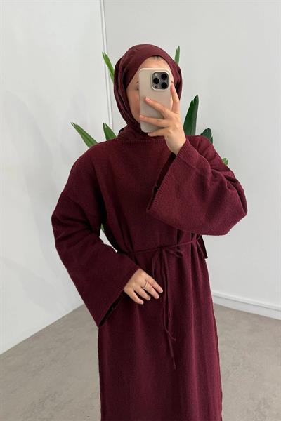 CRAS TRİKO ELBİSE 67-1903 - BORDO