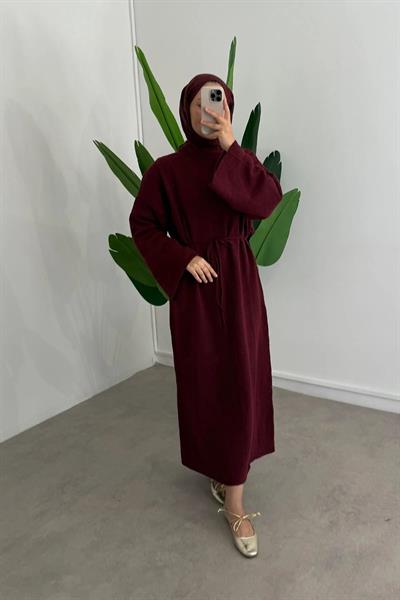 CRAS TRİKO ELBİSE 67-1903 - BORDO