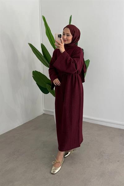 CRAS TRİKO ELBİSE 67-1903 - BORDO