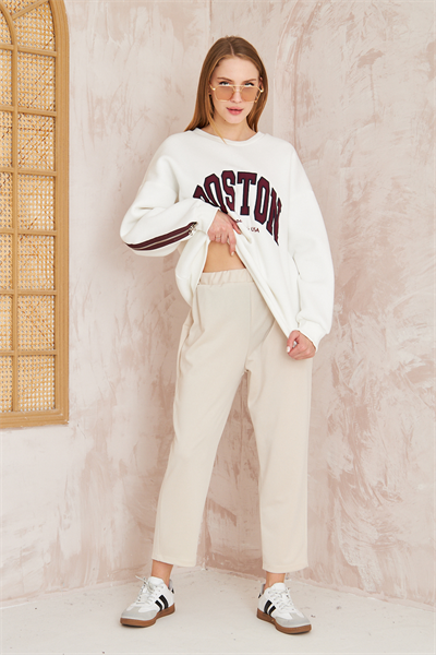 Dar Paça Pantolon - Bej