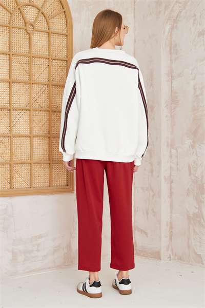 Dar Paça Pantolon - Kırmızı