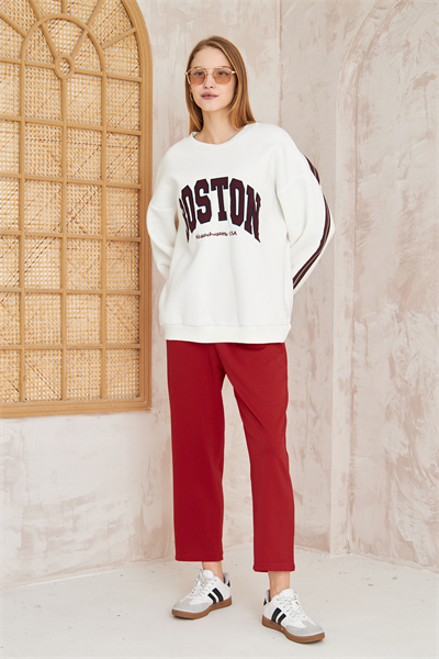 Dar Paça Pantolon - Kırmızı