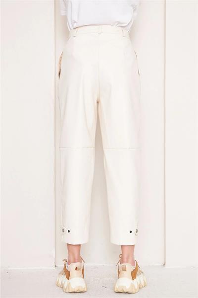 Deri Pantolon 4-6616 - EKRU