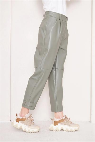 Deri Pantolon 4-6616 - HAKİ YEŞİL